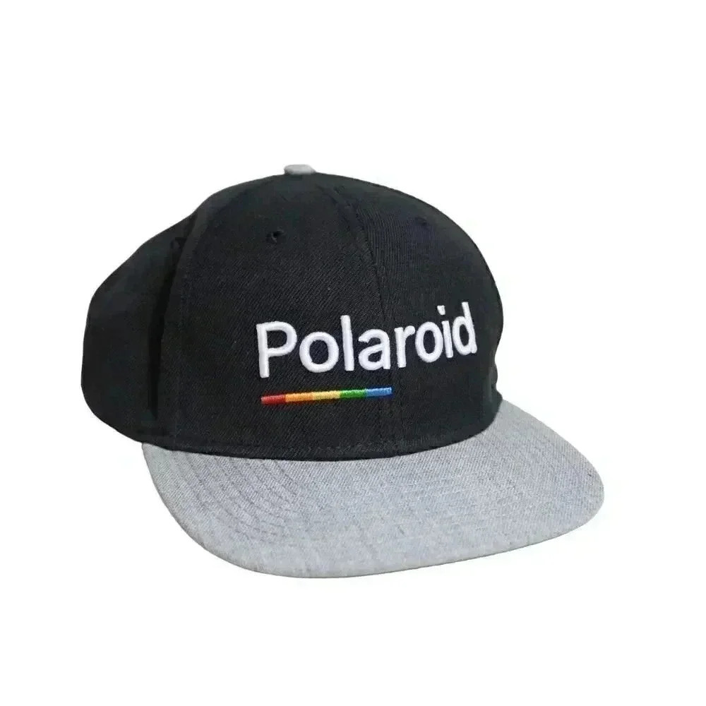 Polaroid Camera Men's Officially Licensed Embroidered Flat Bill Snapback Hat Cap